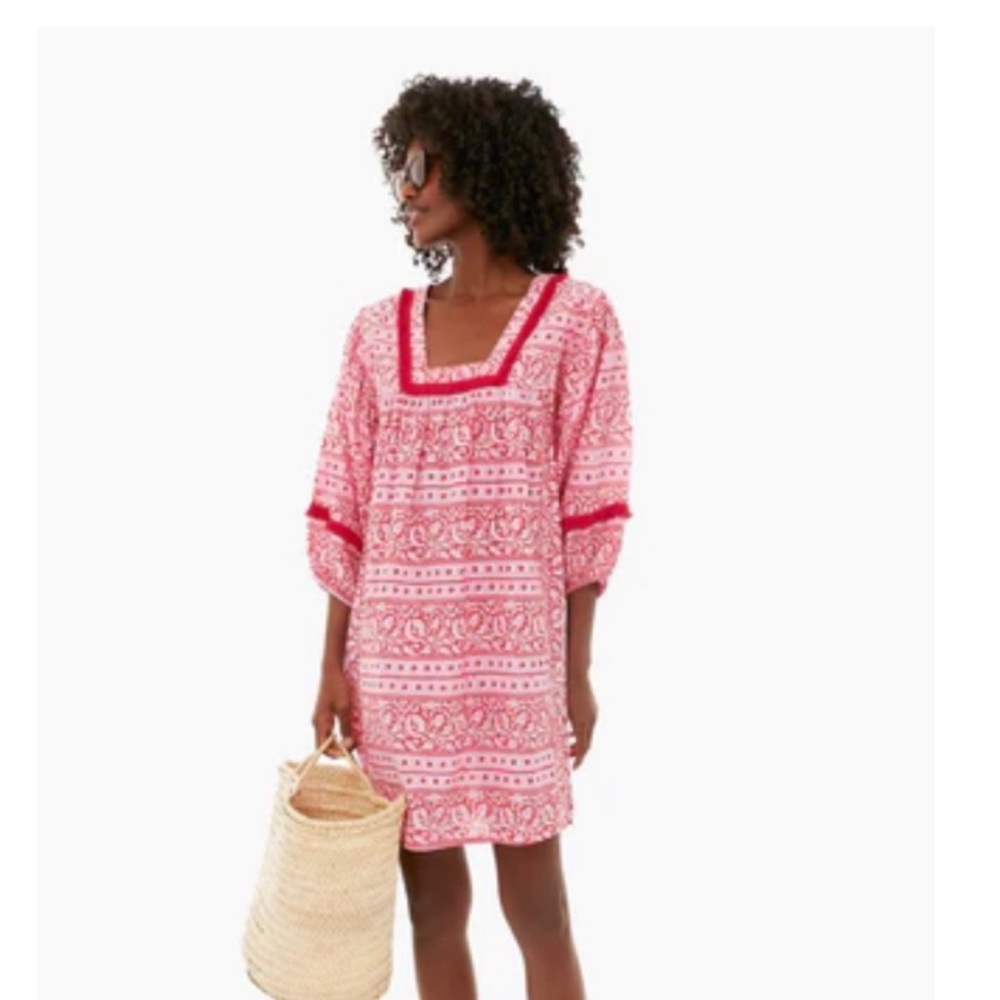 Tuckernuck Pink Patterned Swim Coverup XL